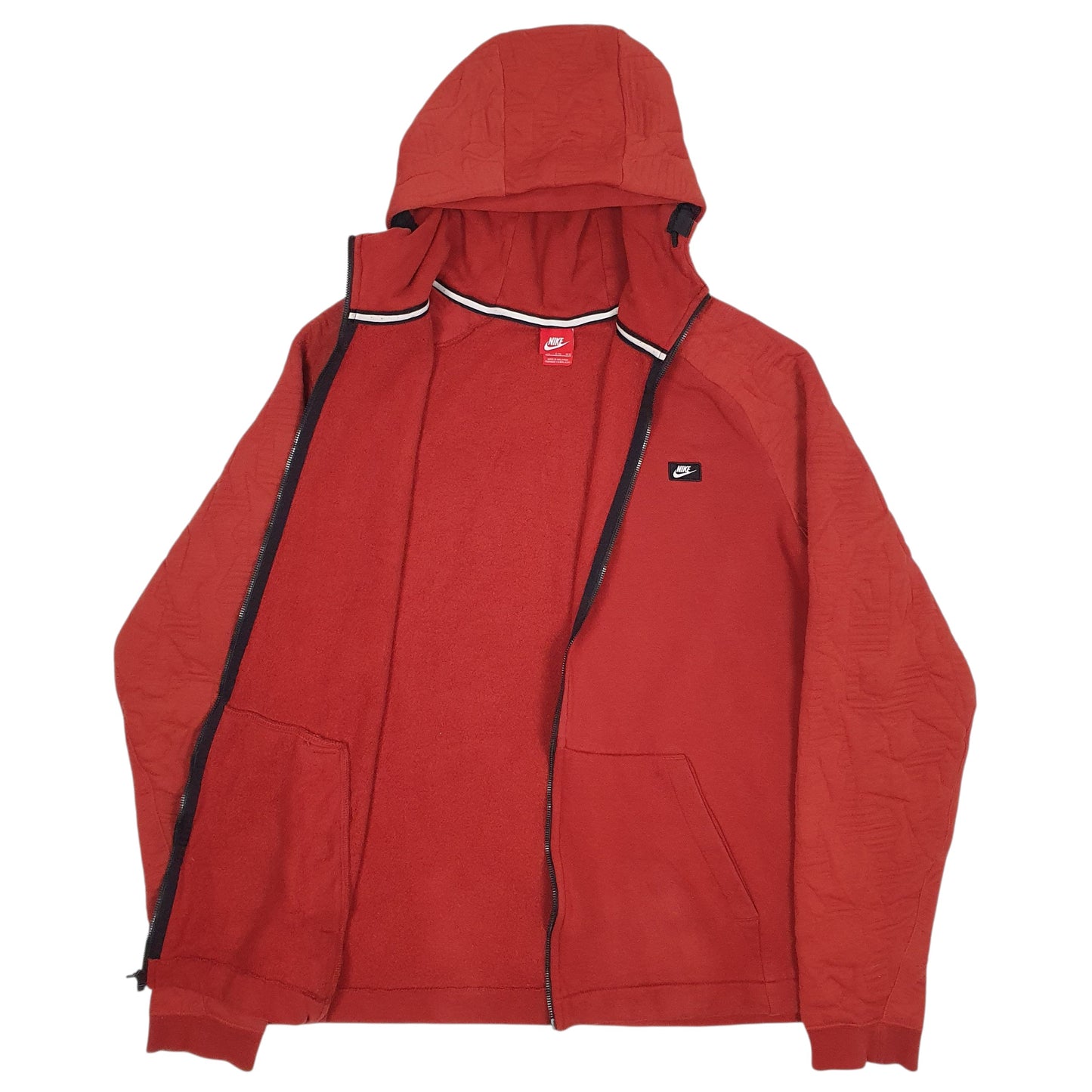 Mens Orange Nike  Full Zip Jumper