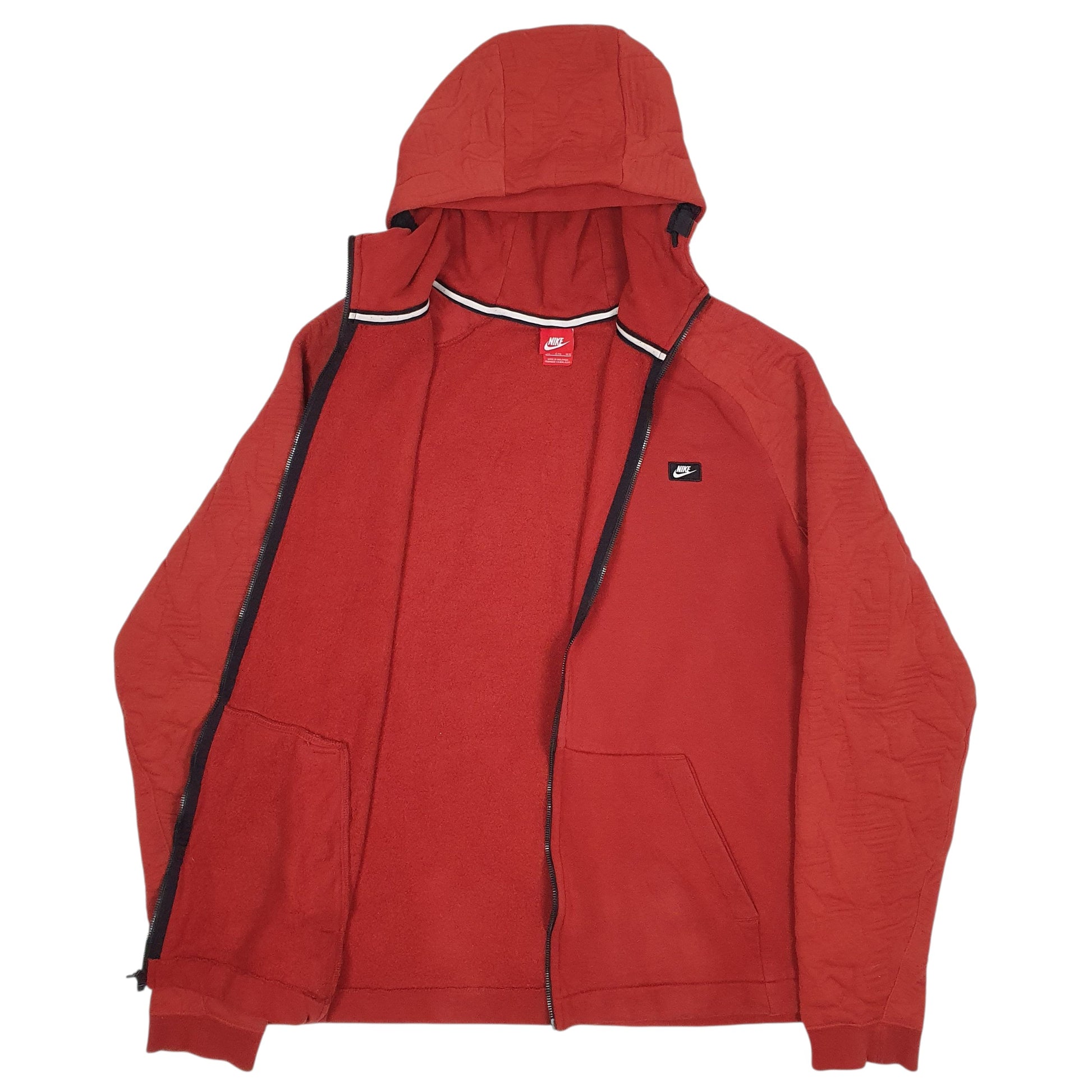 Mens Orange Nike  Full Zip Jumper