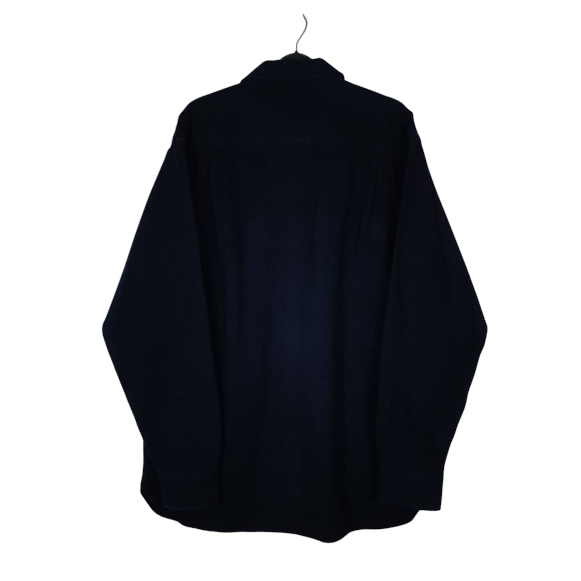 Mens Navy L.L.Bean Thick Chamois  Shirt