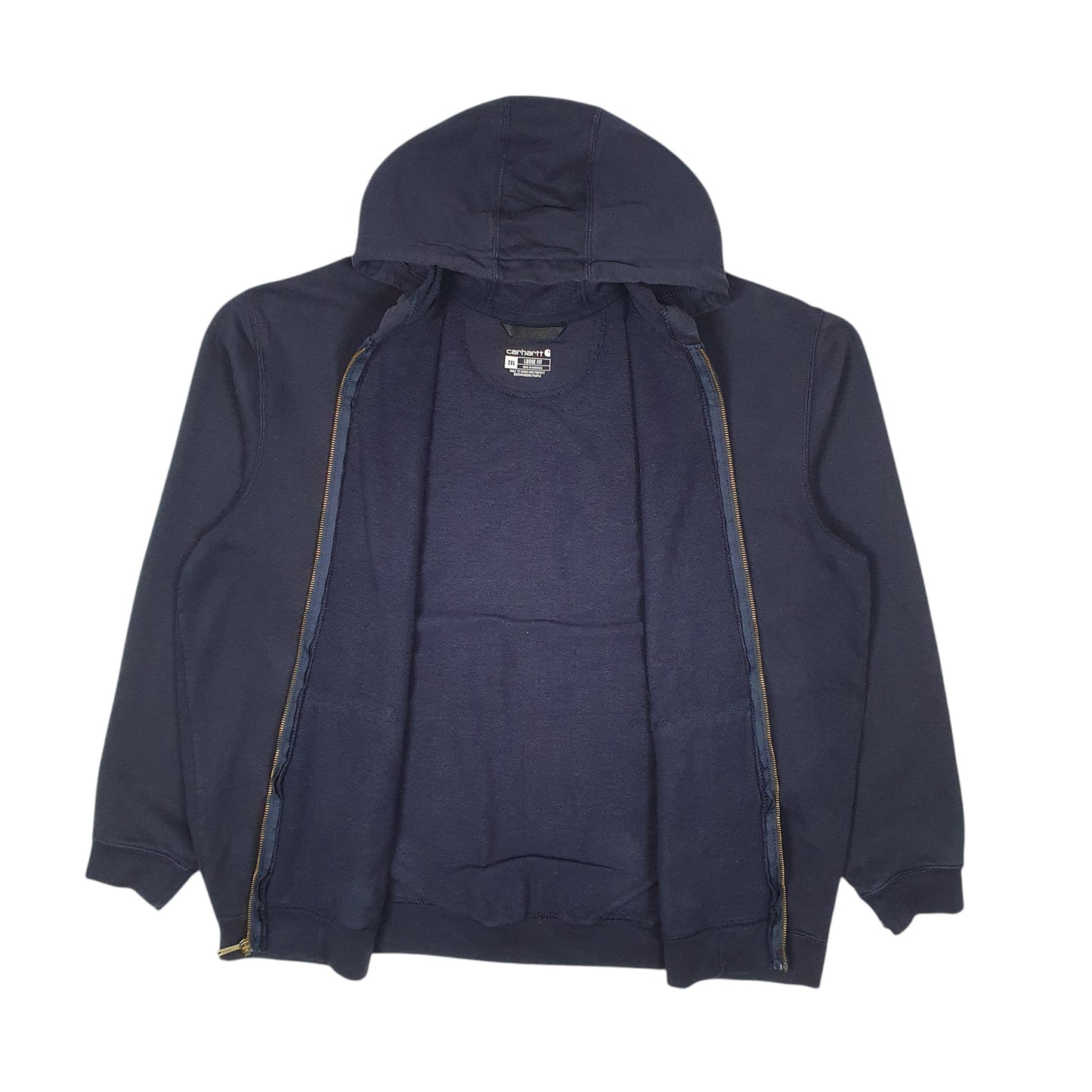 Mens Navy Carhartt Hoodie Full Zip Jumper