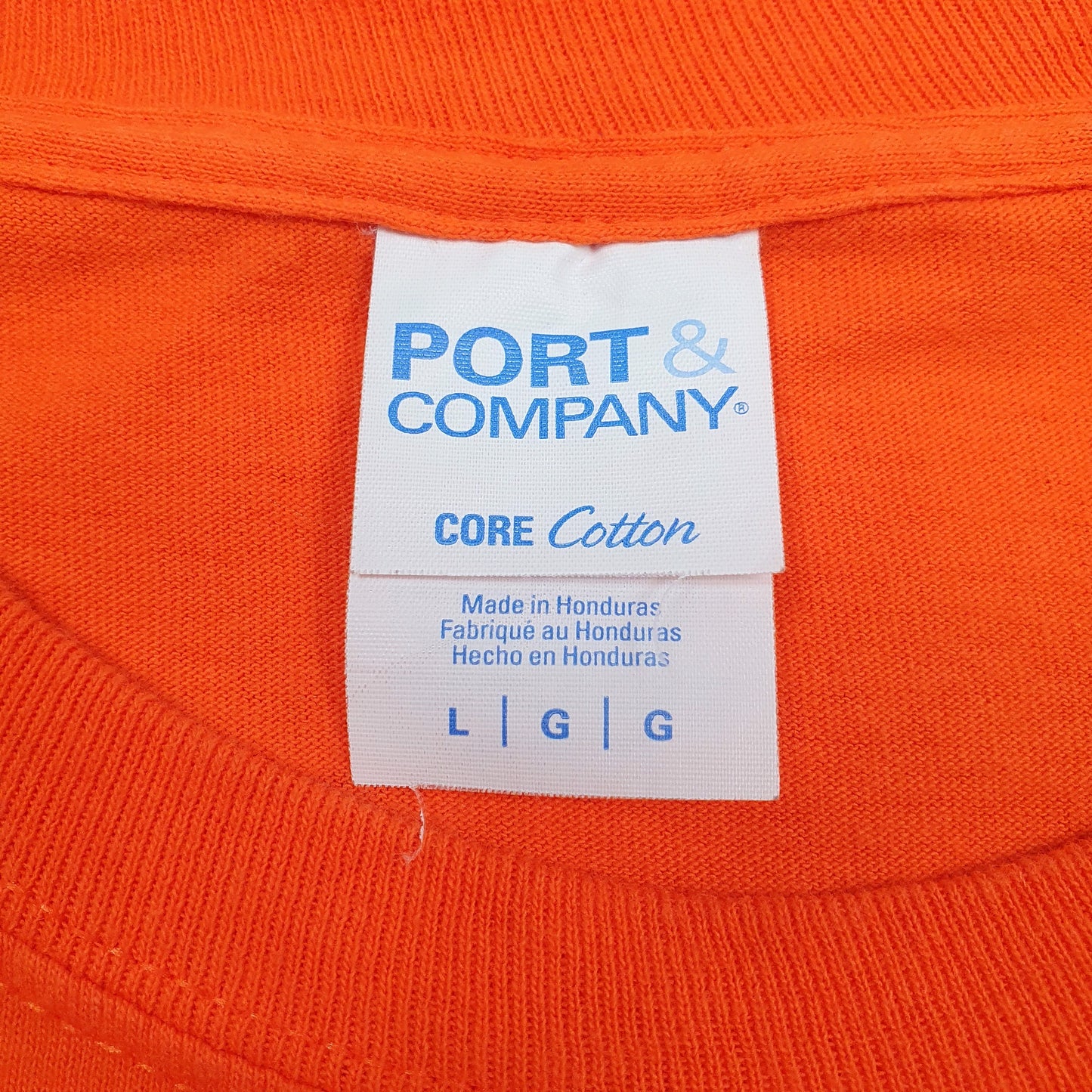 Mens Orange Port & Company   T Shirt
