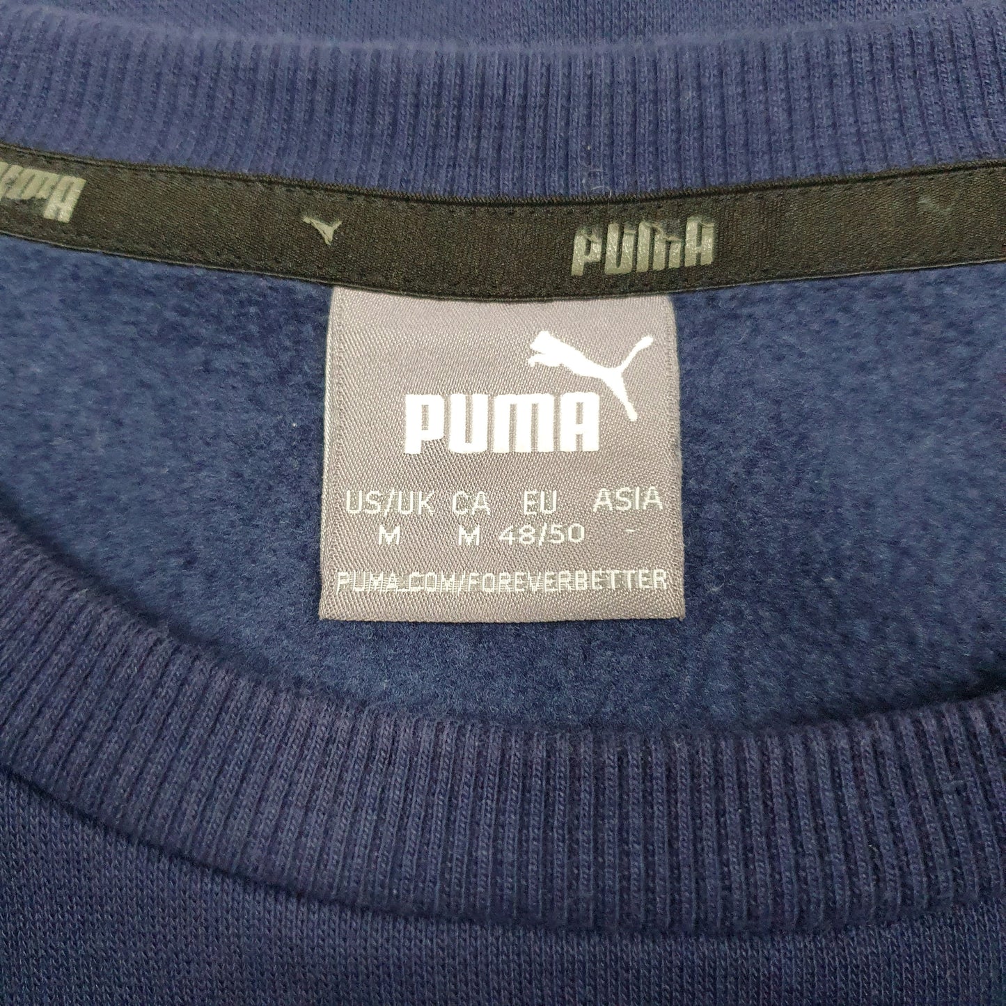 Mens Navy Puma  Crewneck Jumper