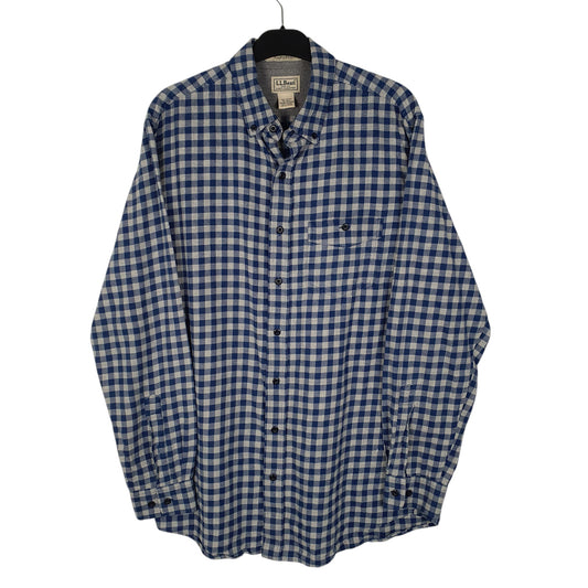 Mens Blue L.L.Bean Tall Long Sleeve Shirt