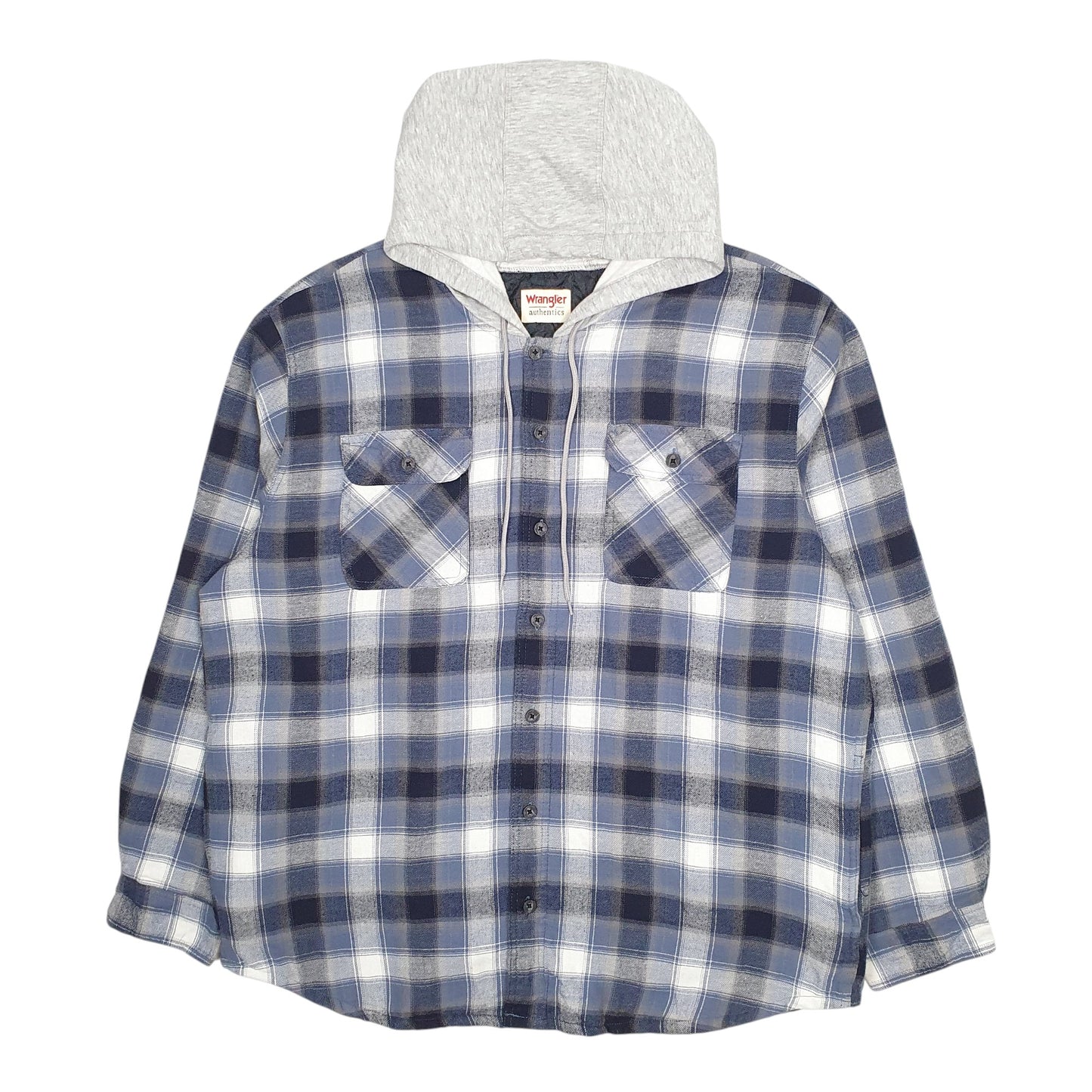 Mens Blue Wrangler Overshirt Hoodie  Coat