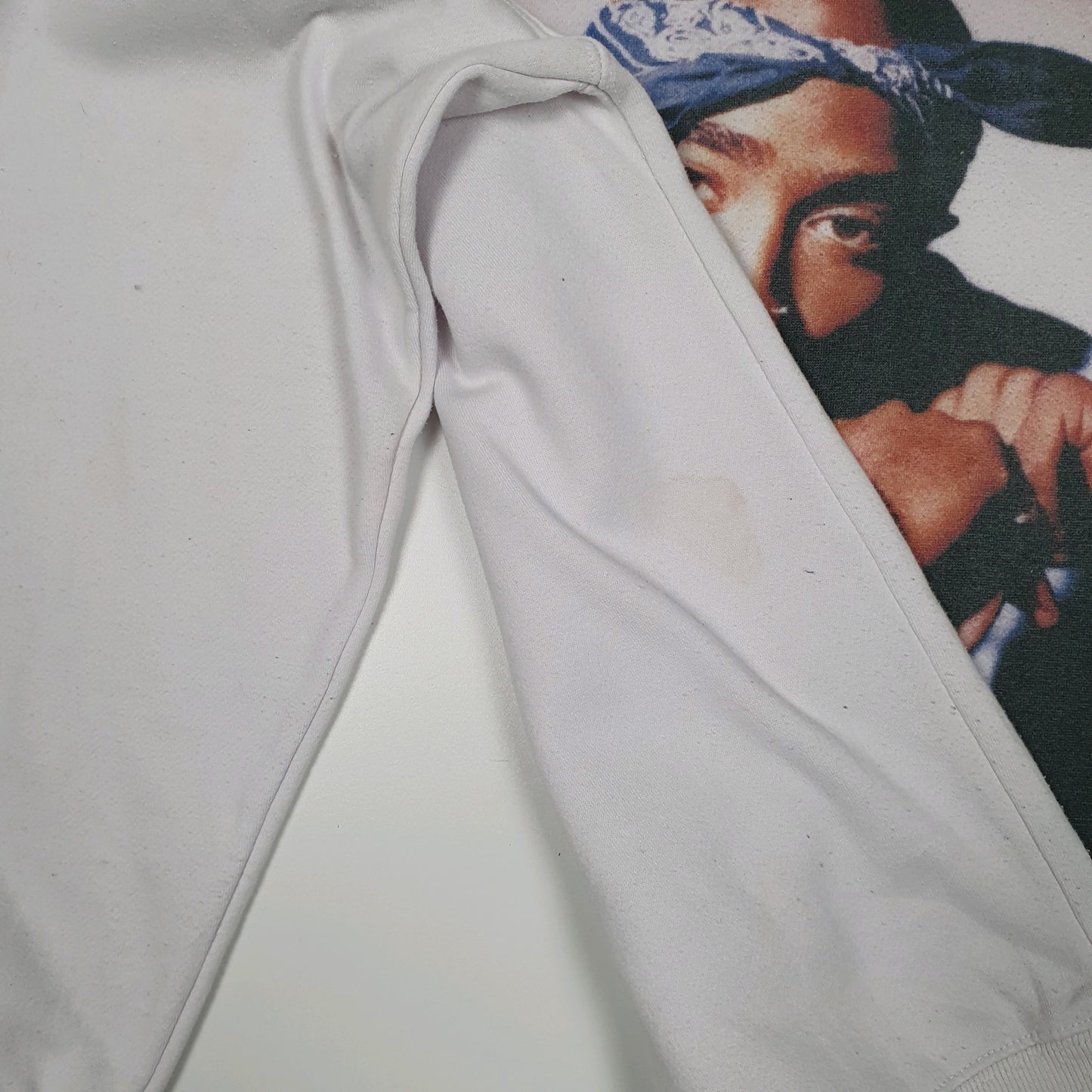 Mens White 2Pac  Crewneck Jumper