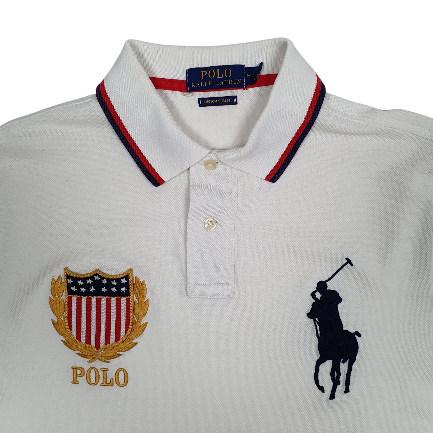 Mens White Polo Ralph Lauren   Polo Shirt