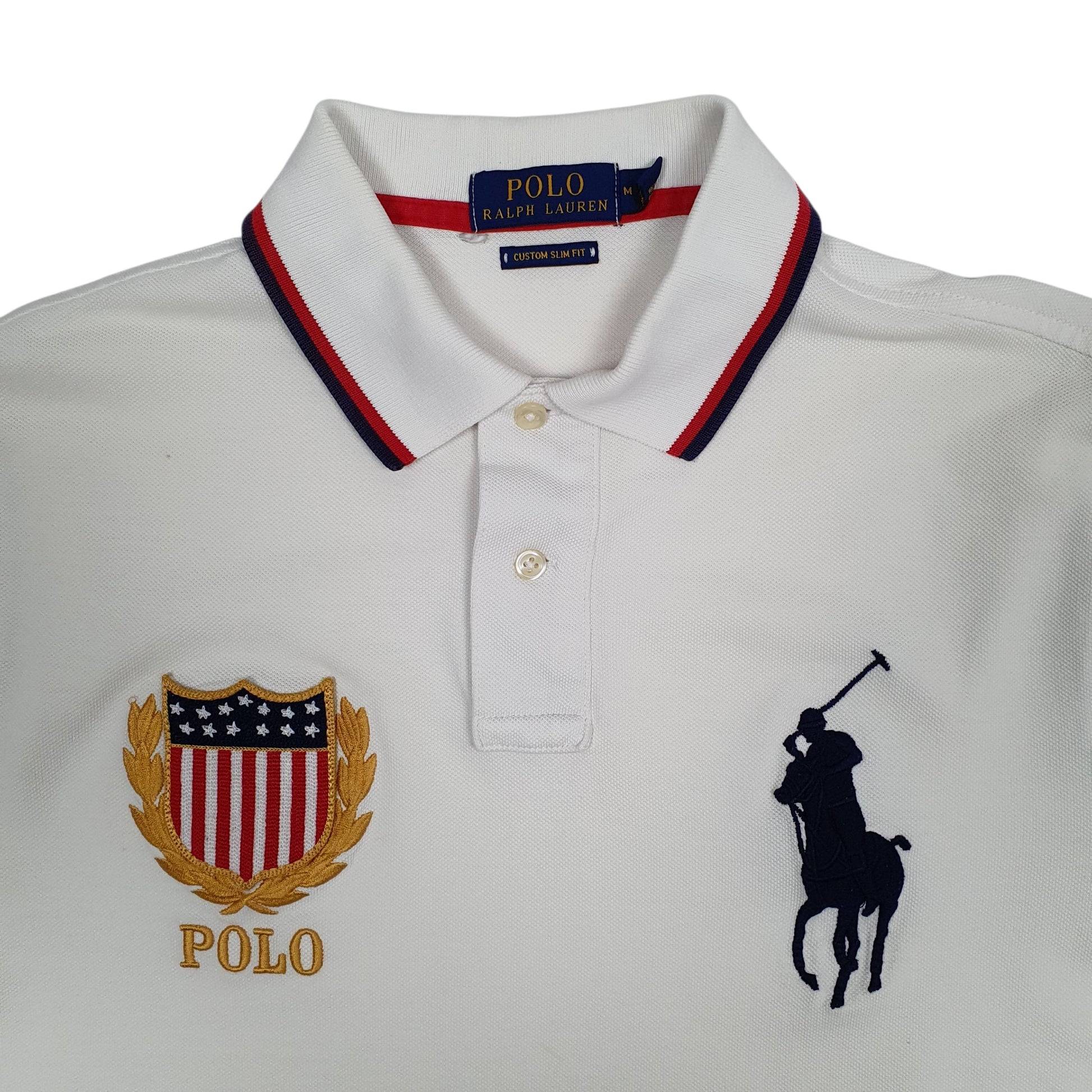 Mens White Polo Ralph Lauren   Polo Shirt