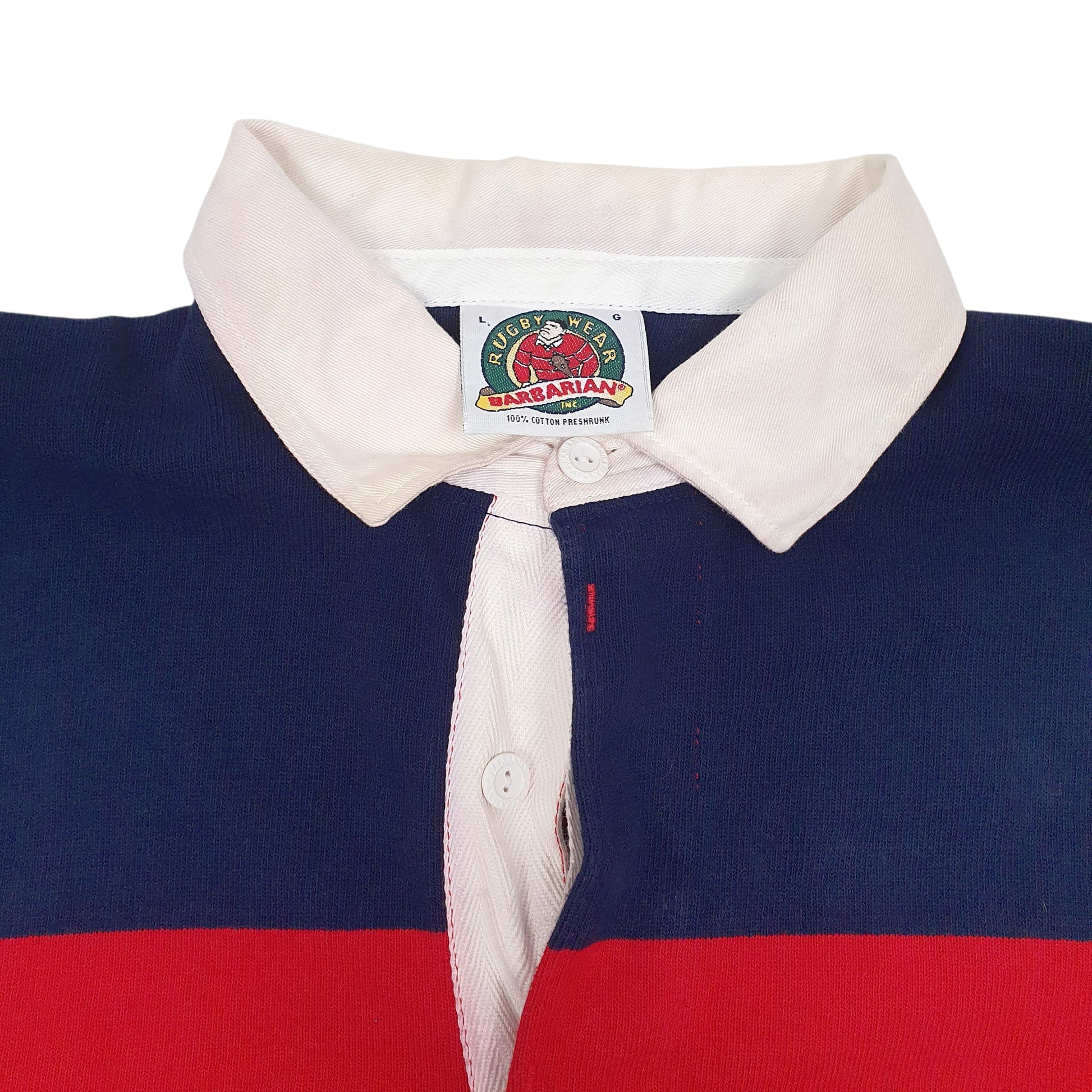 Mens Red Barbarian Rugby NHL Montreal Canadiens Crewneck Polo Shirt