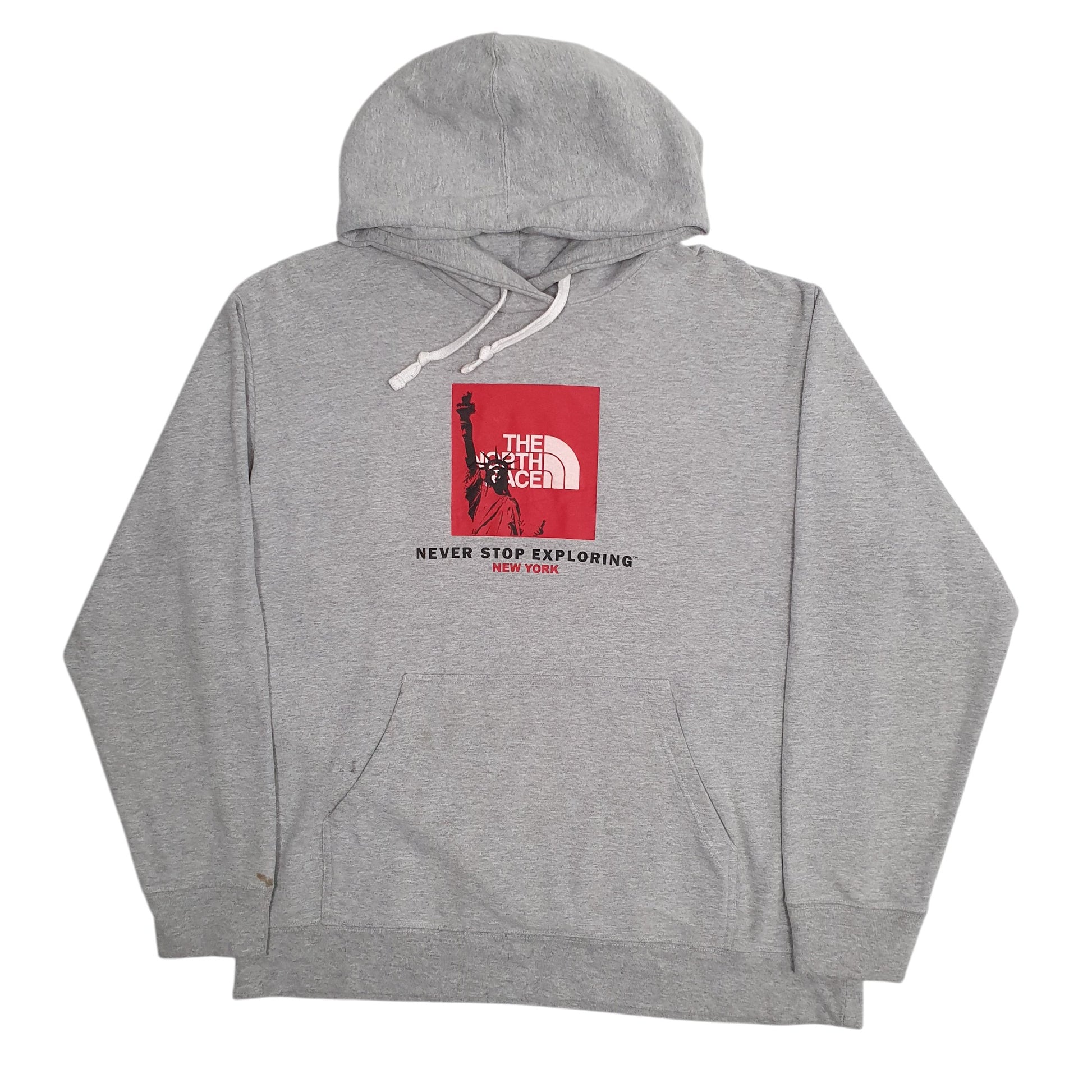Mens Grey The North Face New York Hoodie Jumper