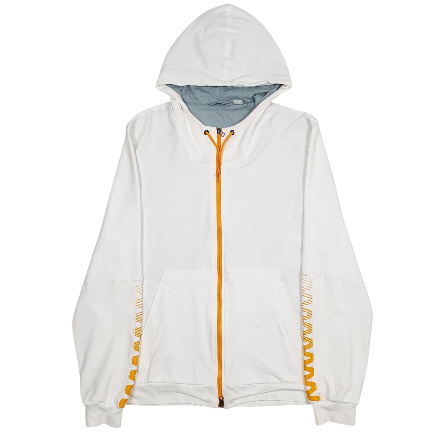 Mens White Reebok  Full Zip Jumper