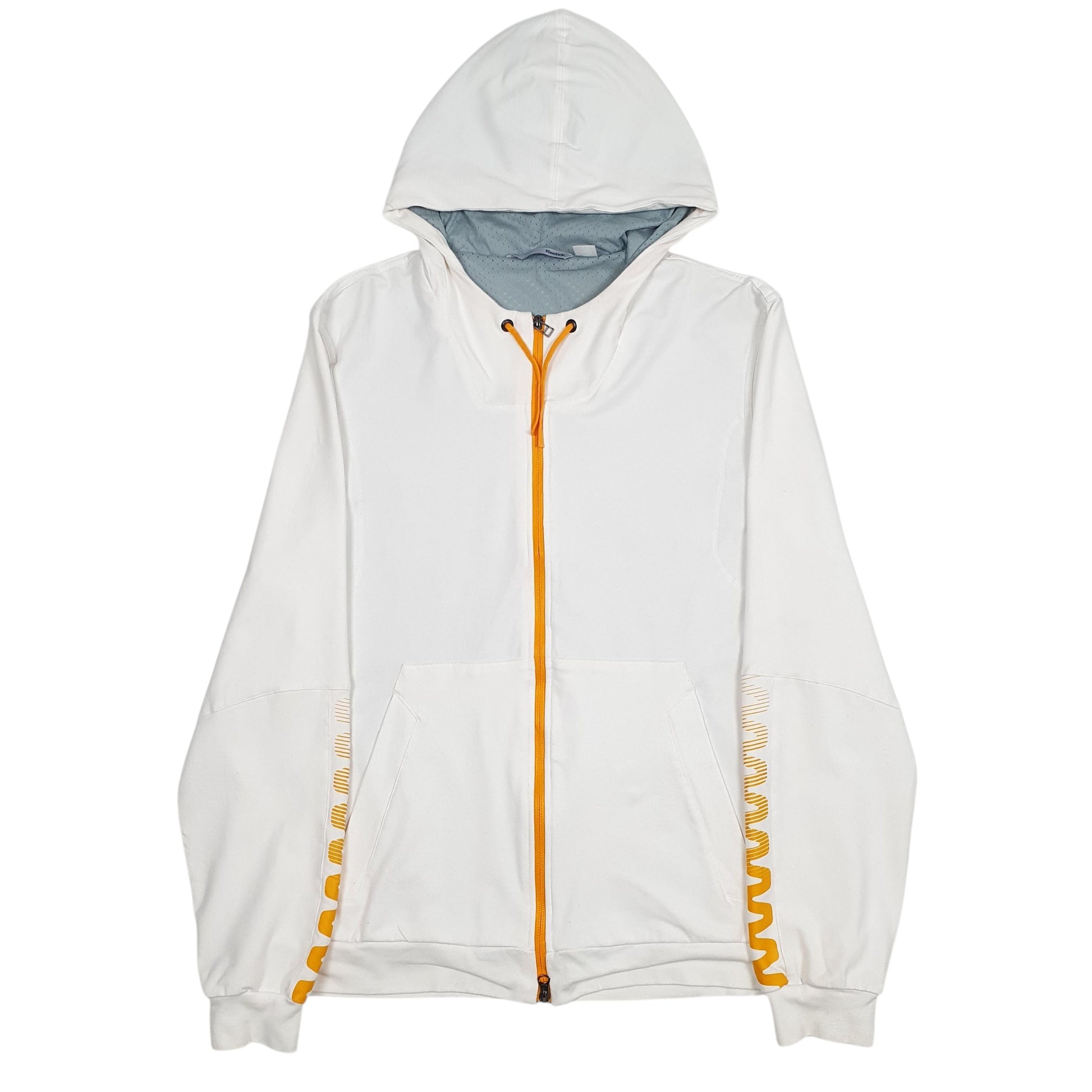 Mens White Reebok  Full Zip Jumper