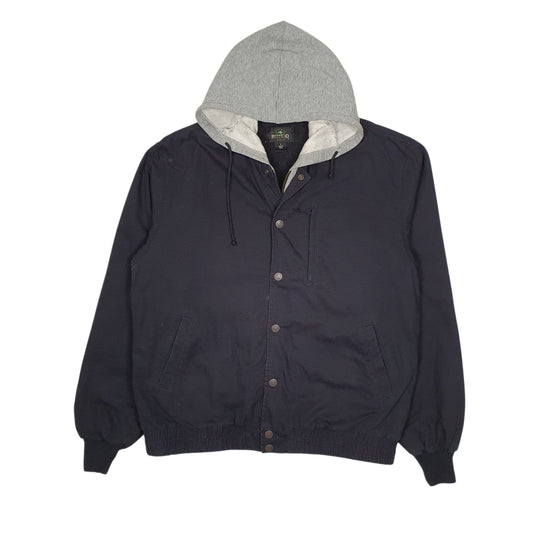 Mens Black Red Head Hoodie Chore  Coat