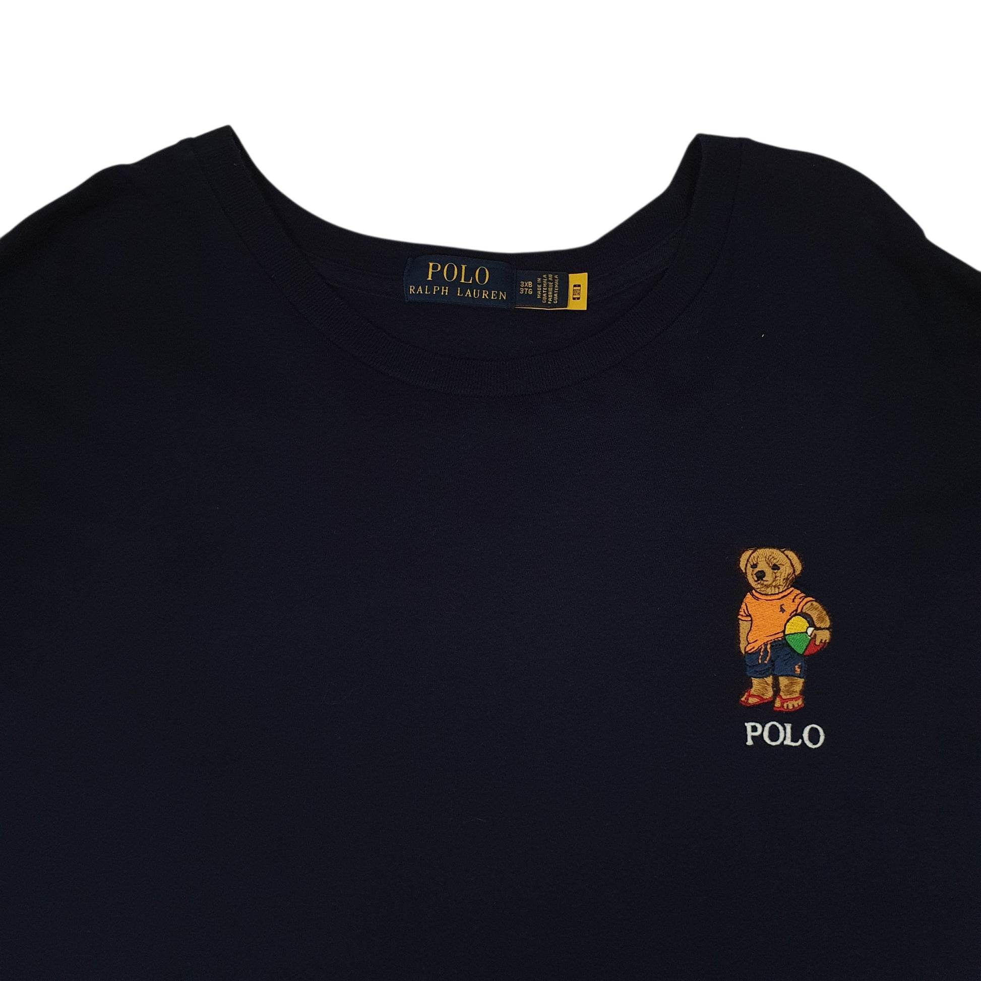 Mens Navy Polo Ralph Lauren Polo Bear Basketball  T Shirt
