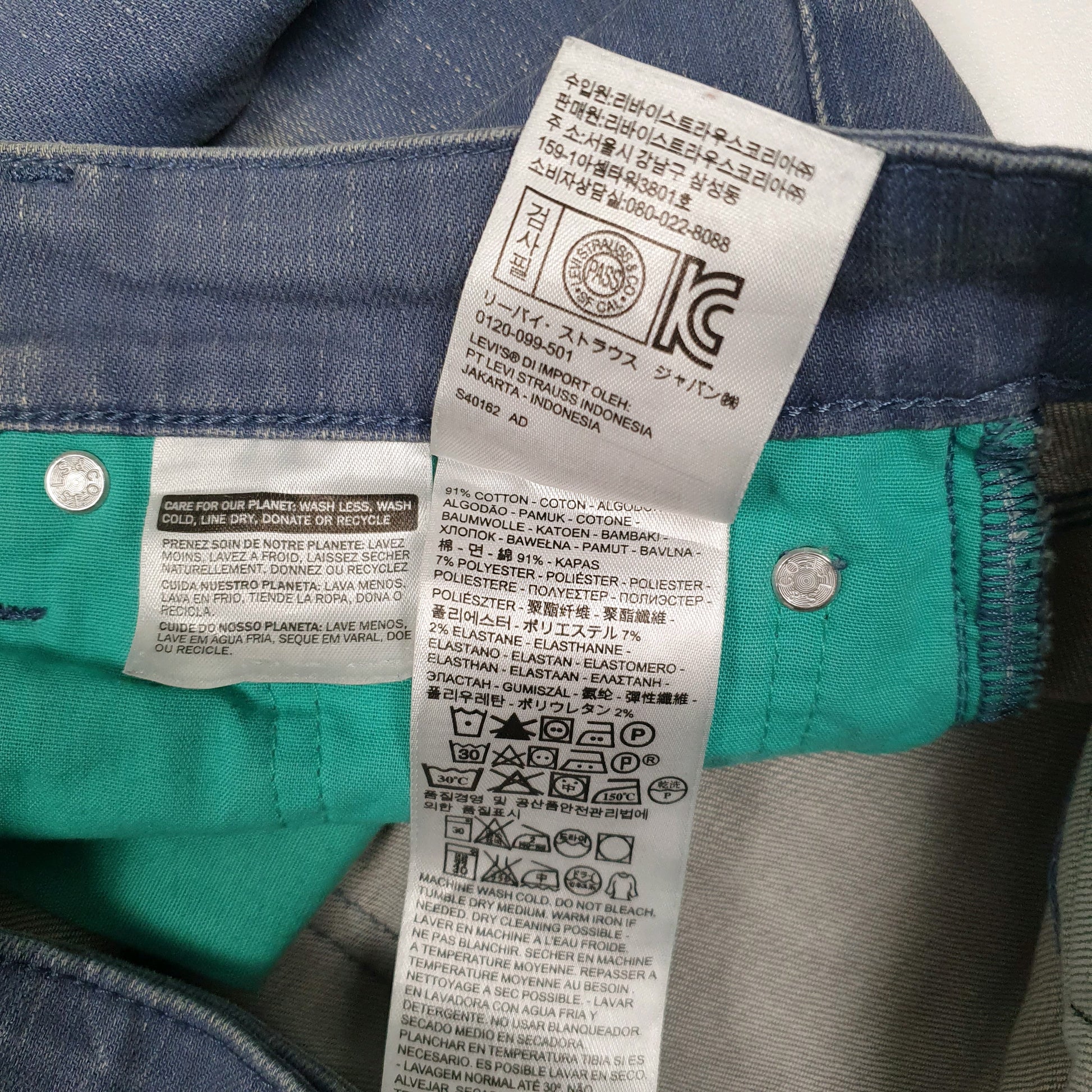 Mens Blue Levis Commuter Cycling  Jeans