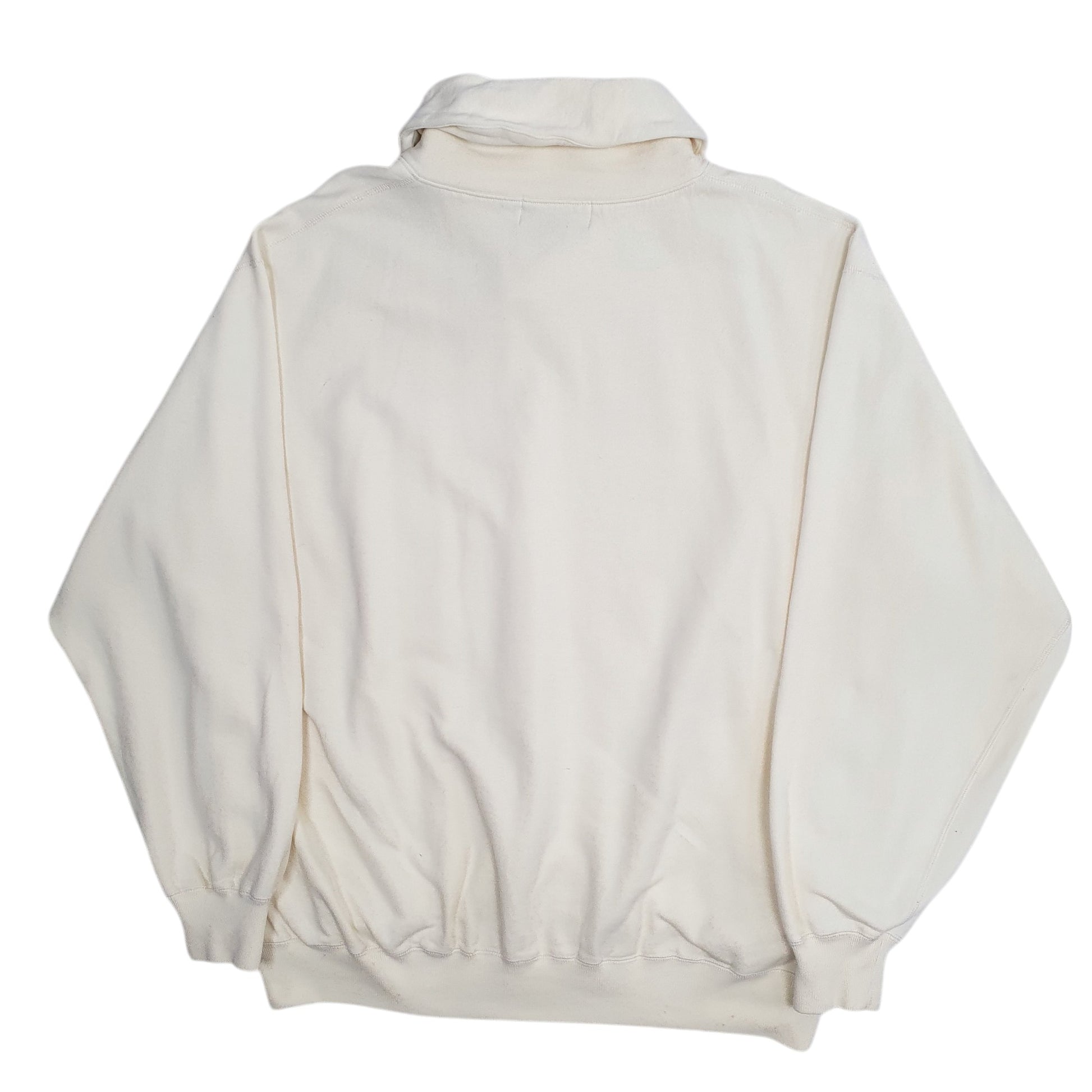 Mens Cream Polo Ralph Lauren Vintage 90s Shoal Neck Jumper