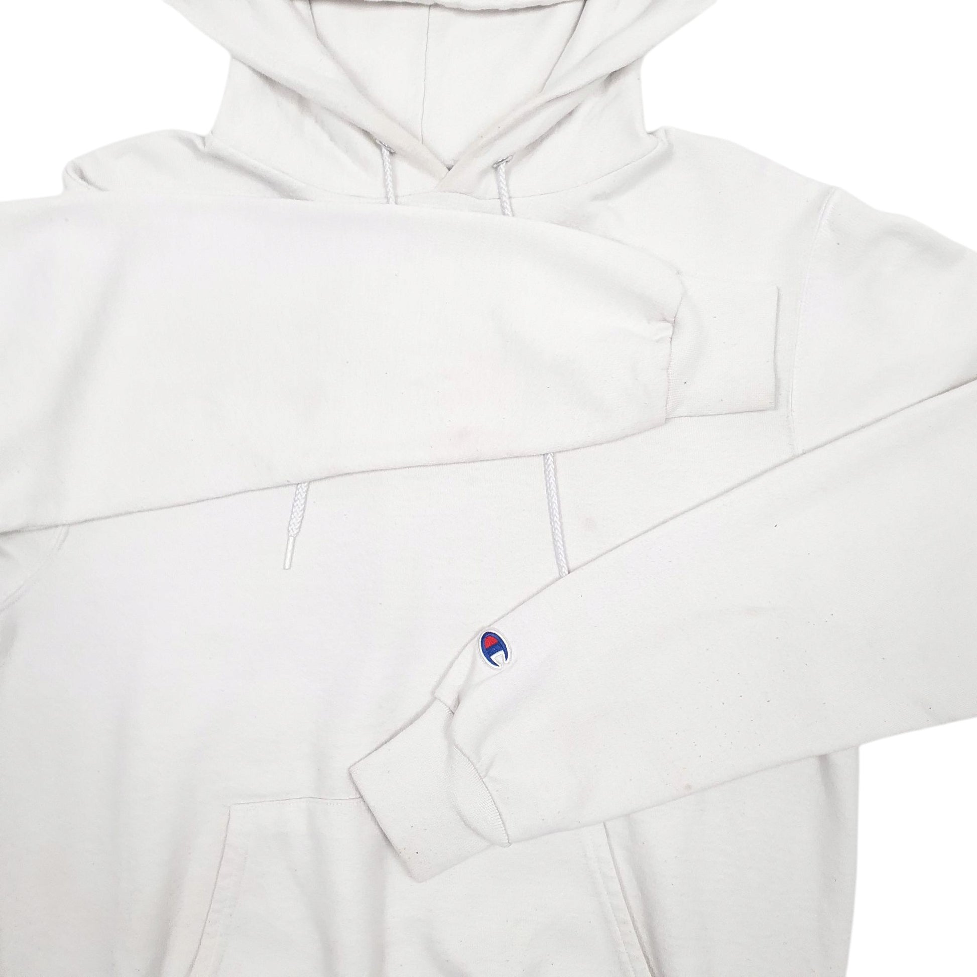 Mens White Champion  Hoodie Jumper