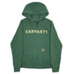 Womens Green Carhartt Spellout Hoodie Jumper