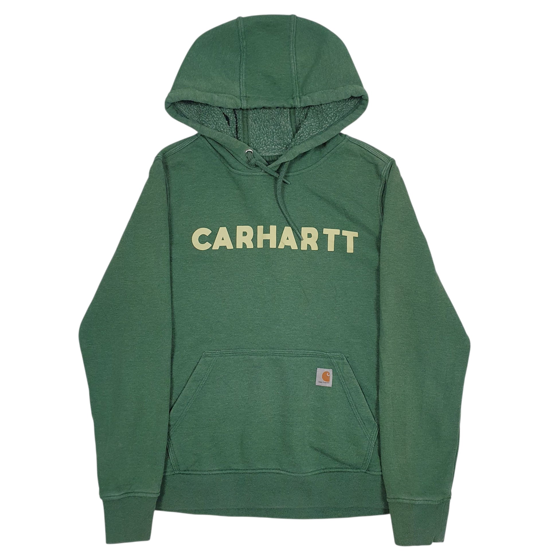 Womens Green Carhartt Spellout Hoodie Jumper
