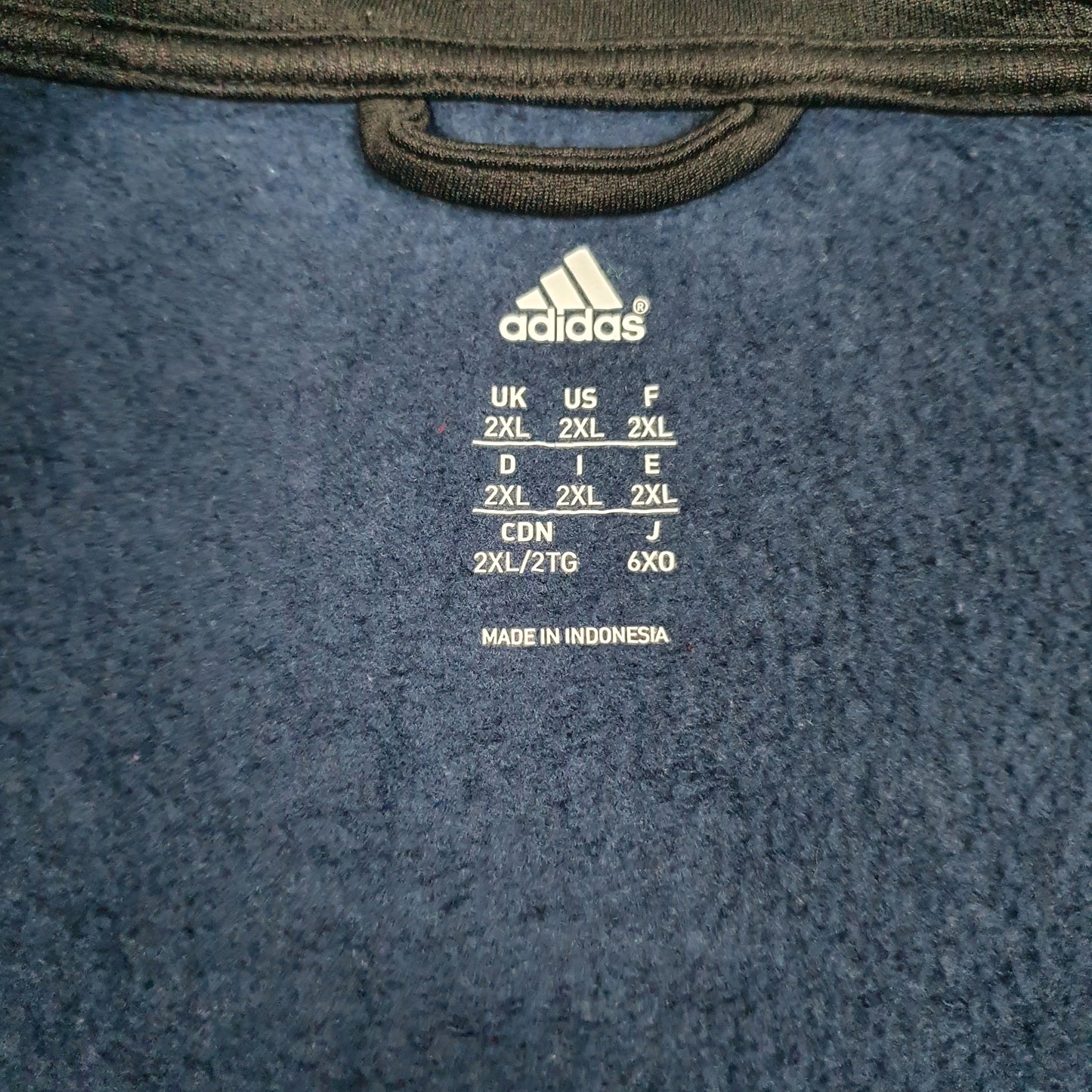 Mens Navy Adidas  Full Zip Jumper