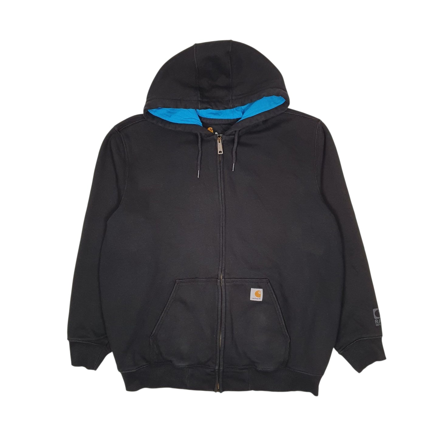 Mens Black Carhartt Hoodie Full Zip Jumper