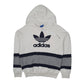 Womens White Adidas  Hoodie Jumper