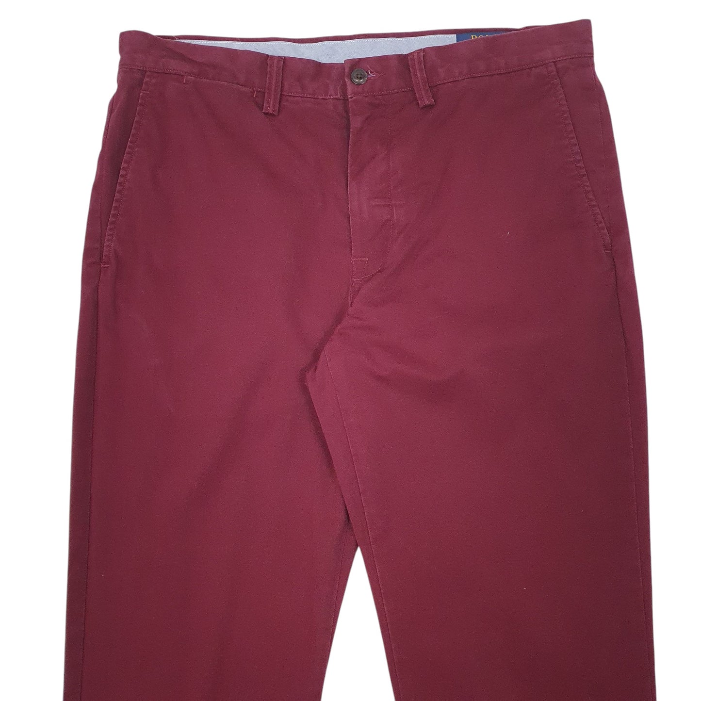 Mens Burgundy Polo Ralph Lauren Stretch Straight Fit  Trousers