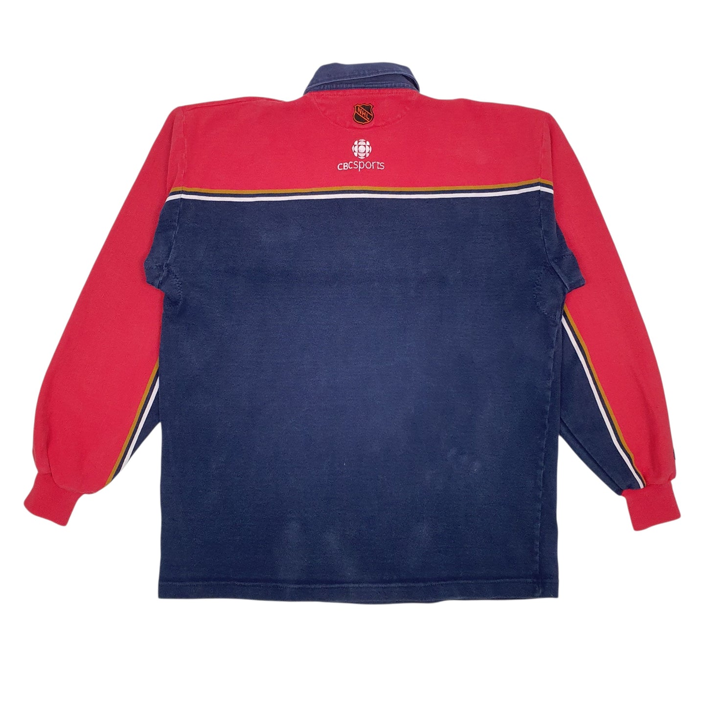 Mens Navy Barbarian Rugby NHL Crewneck Polo Shirt