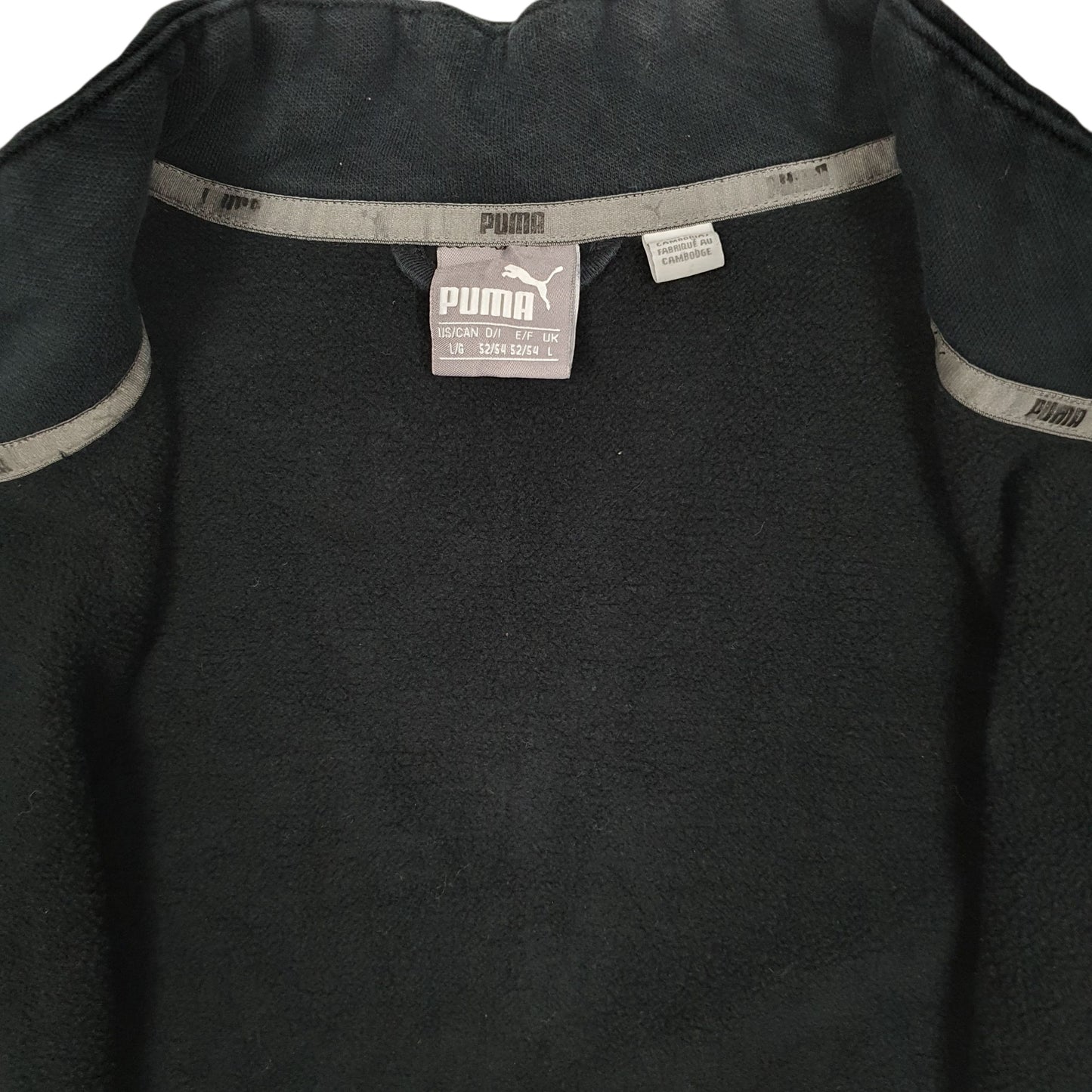 Mens Black Puma  Full Zip Jumper