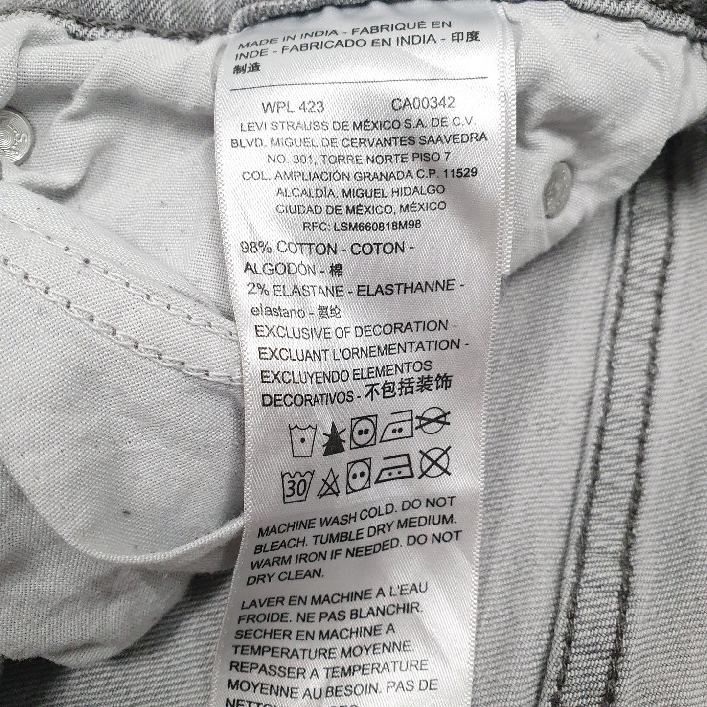 Mens Grey Levis   Jeans