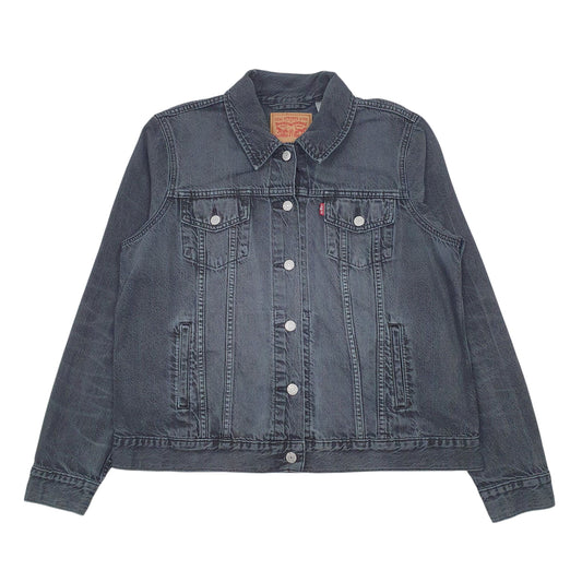 Womens Black Levis Crewneck Coat