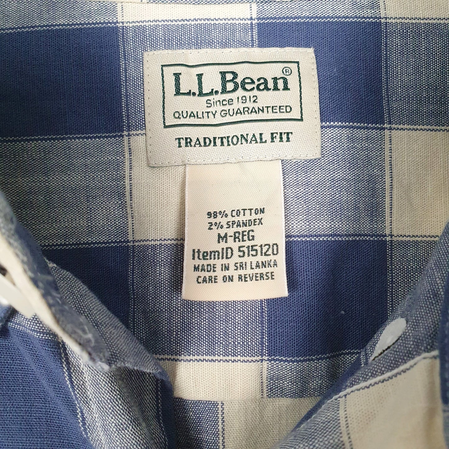 Mens Blue L.L.Bean   Shirt