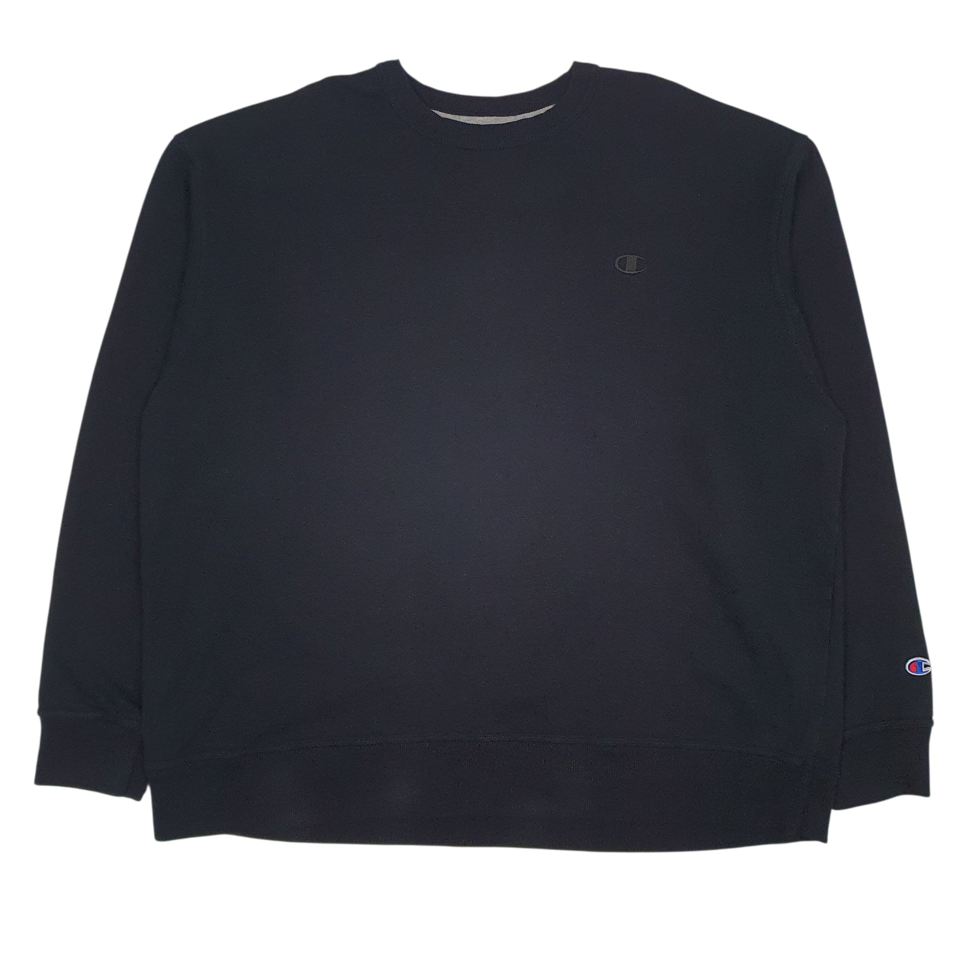 Mens Black Champion  Crewneck Jumper