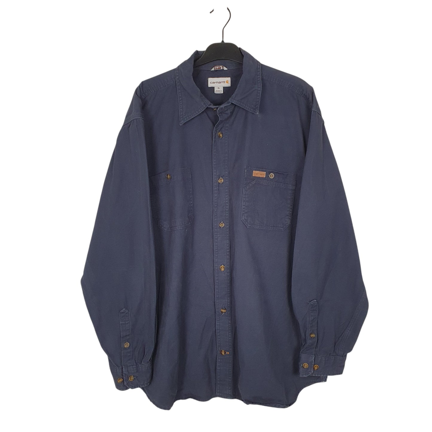 Mens Navy Carhartt Overshirt Long Sleeve Shirt