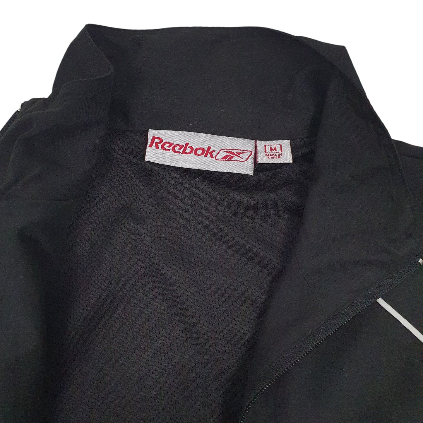 Mens Black Reebok Vintage Full Zip Coat