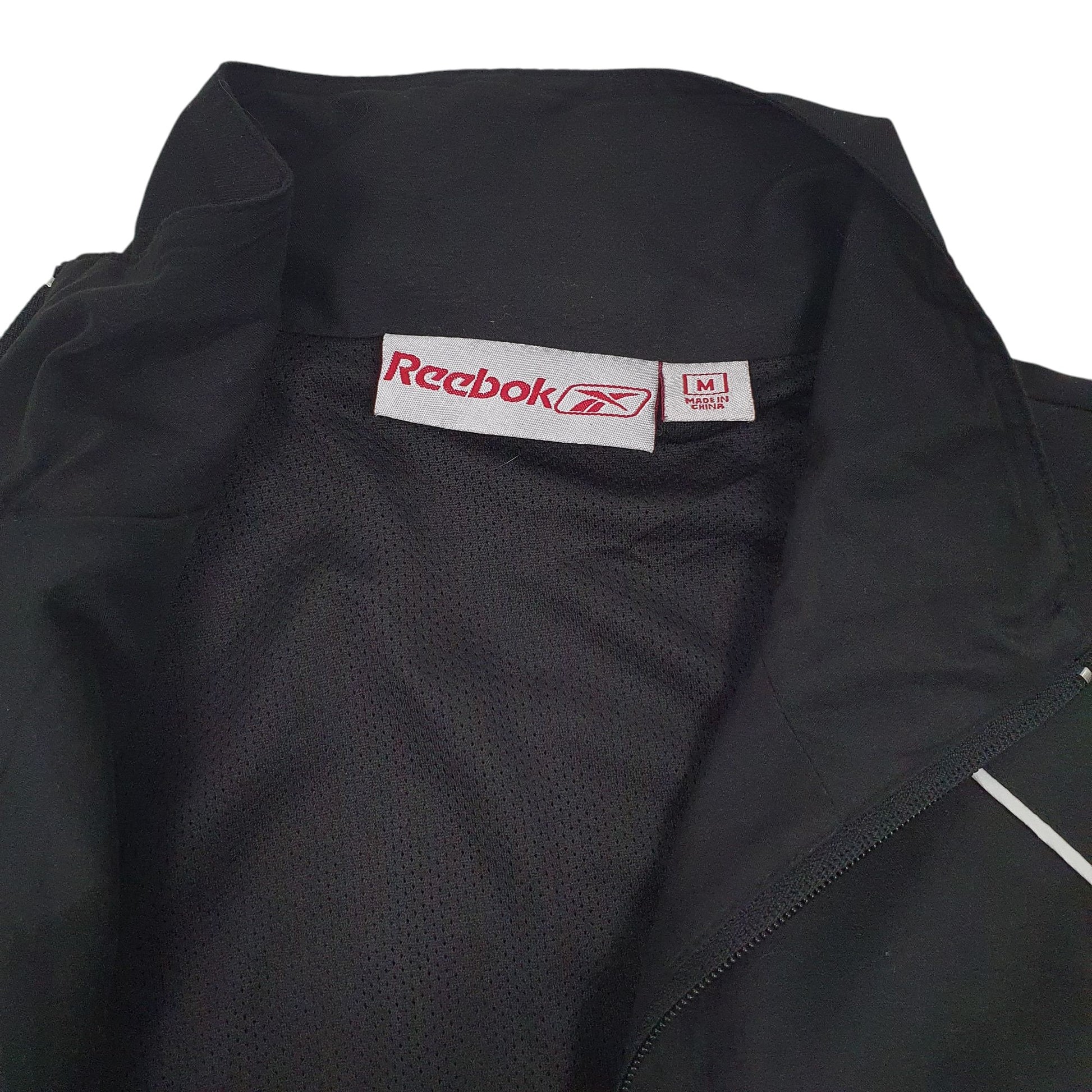 Mens Black Reebok Vintage Full Zip Coat