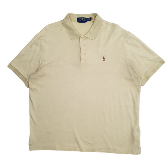 Mens Yellow Polo Ralph Lauren Stretch Short Sleeve Polo Shirt