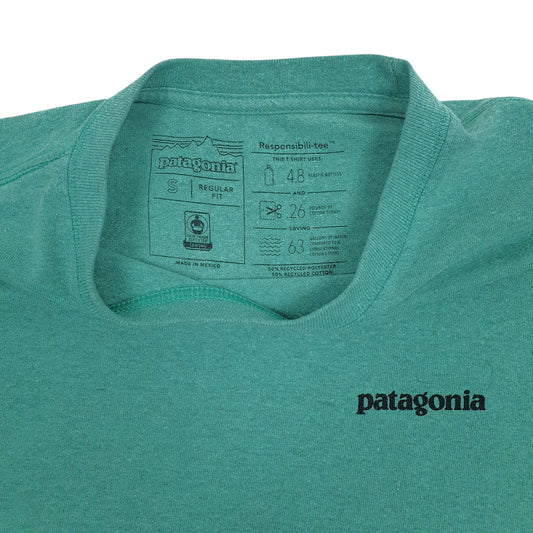 Mens Green Patagonia   T Shirt