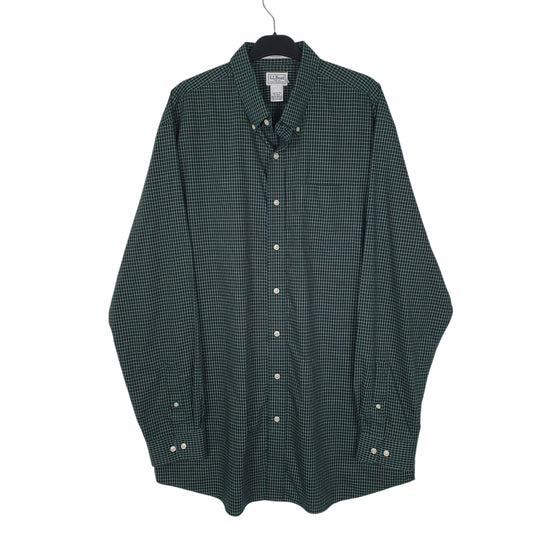 Mens Green L.L.Bean  Long Sleeve Shirt