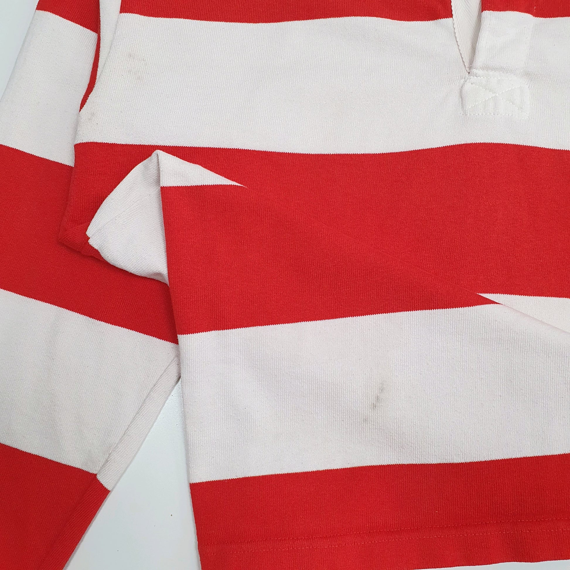 Mens Red Barbarian Rugby Crewneck Polo Shirt