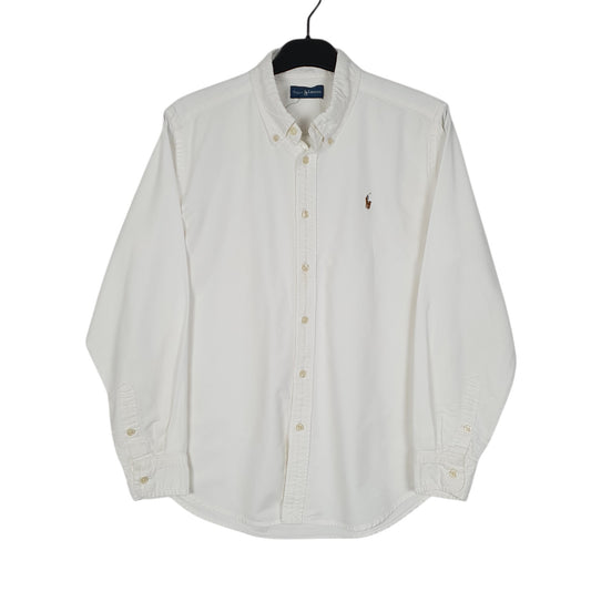 Mens White Ralph Lauren Oxford Long Sleeve Shirt