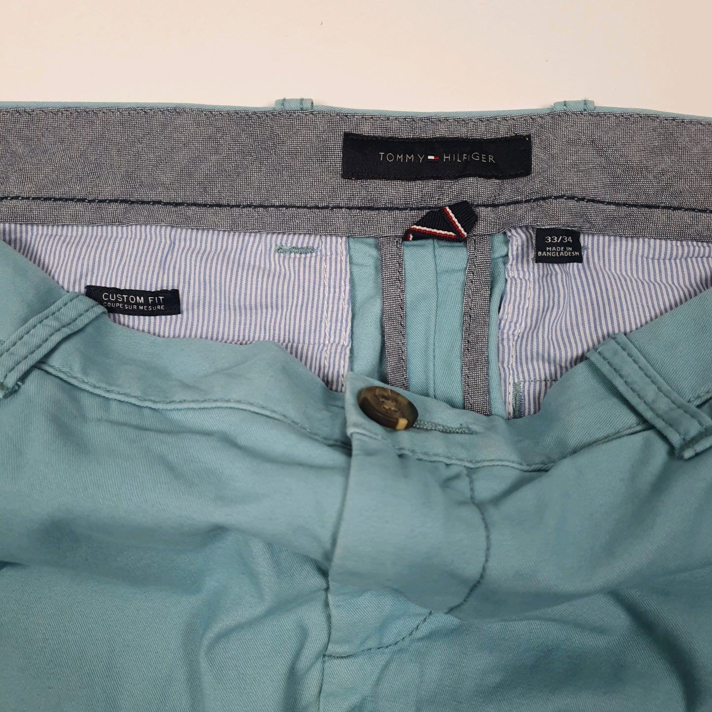 Mens Blue Tommy Hilfiger Custom Fit  Trousers