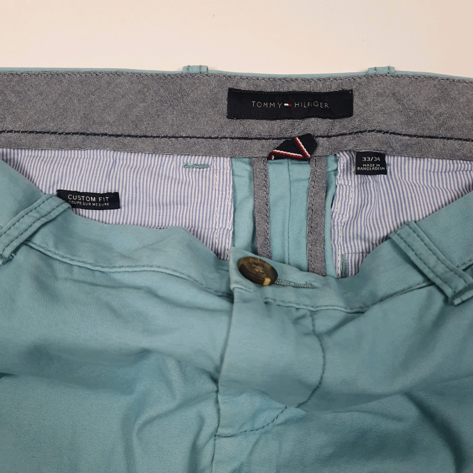 Mens Blue Tommy Hilfiger Custom Fit  Trousers