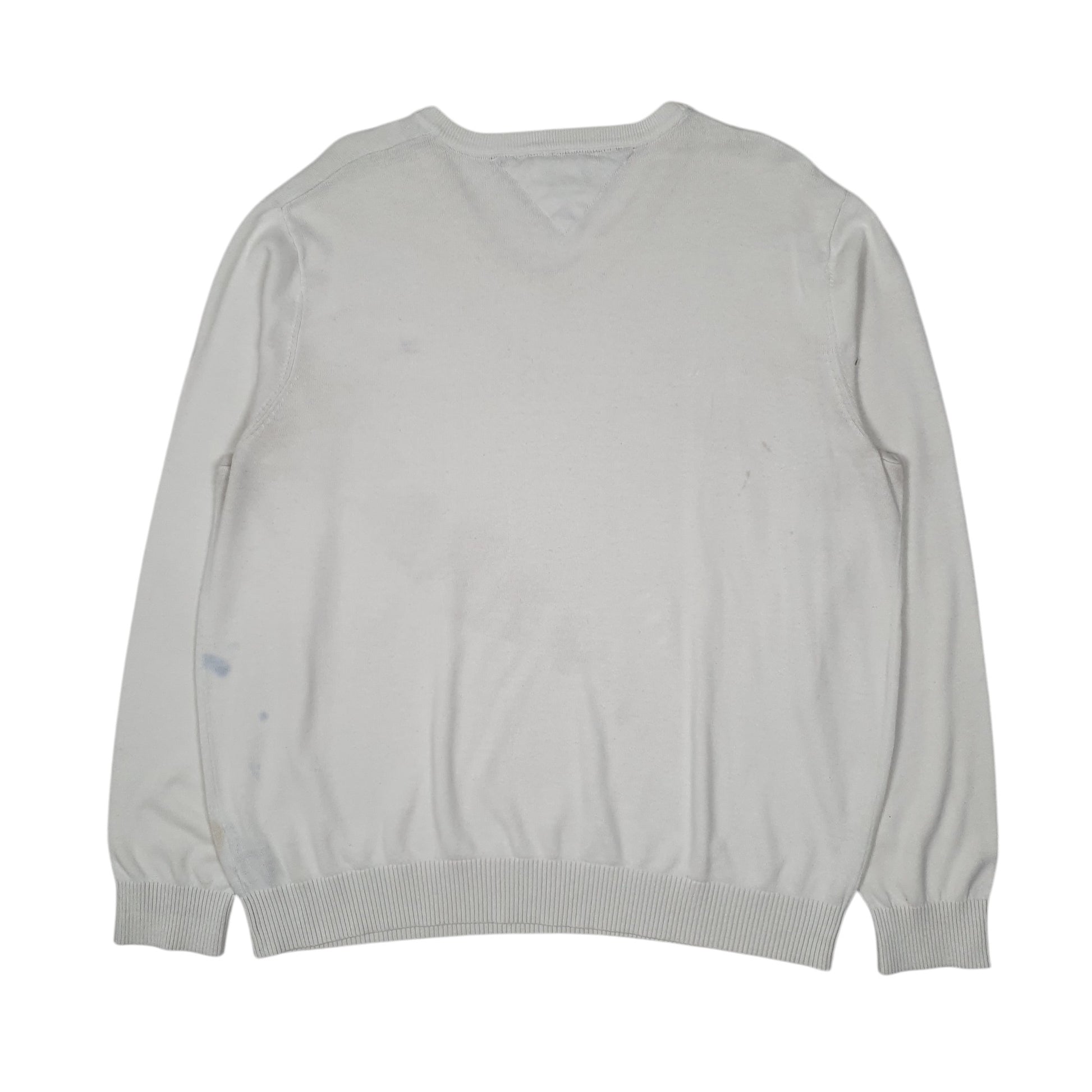 Mens White Tommy Hilfiger  Crewneck Jumper
