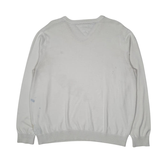 Mens White Tommy Hilfiger  Crewneck Jumper
