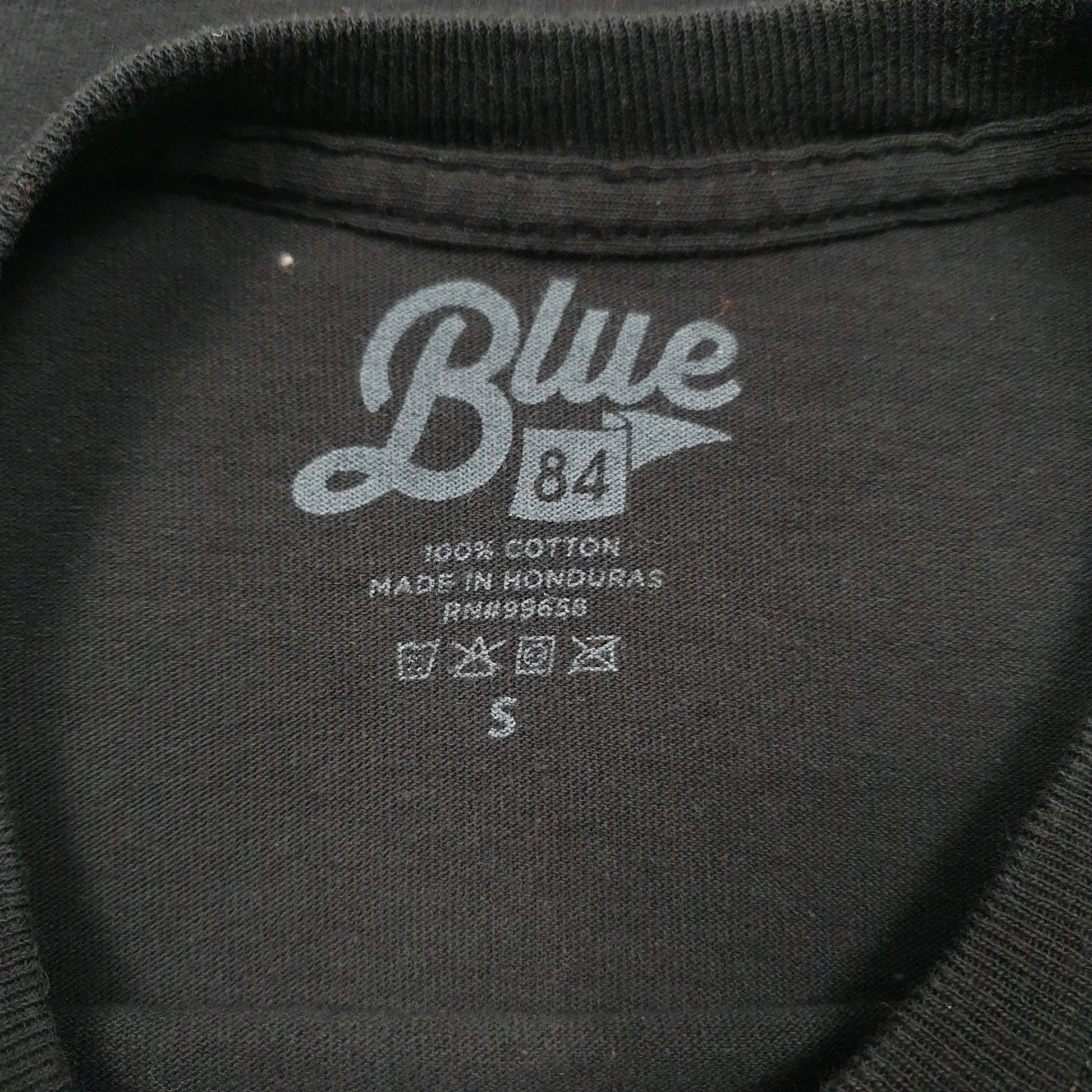 Mens Black Blue 84   T Shirt