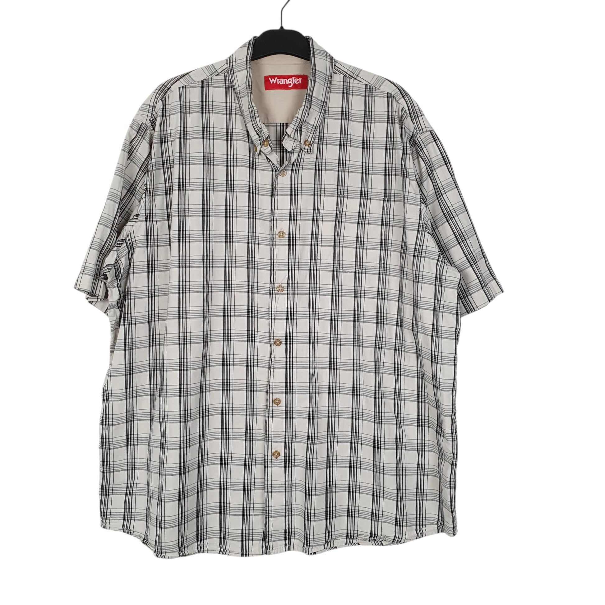 Mens White Wrangler  Short Sleeve Shirt