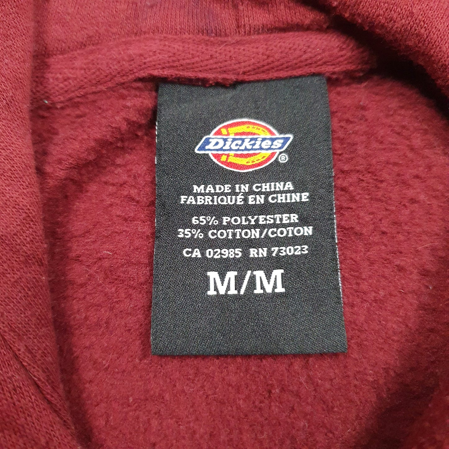 Mens Burgundy Dickies  Hoodie Jumper