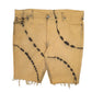 Mens Yellow Levis 511 Tie Dye Cut Off Denim Shorts