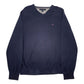 Mens Navy Tommy Hilfiger  V Neck Jumper
