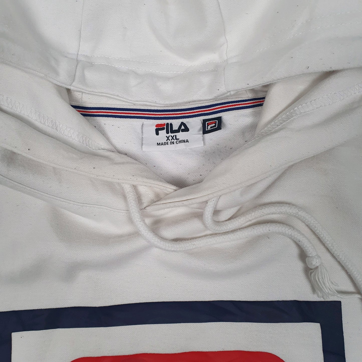 Mens White Fila  Hoodie Jumper